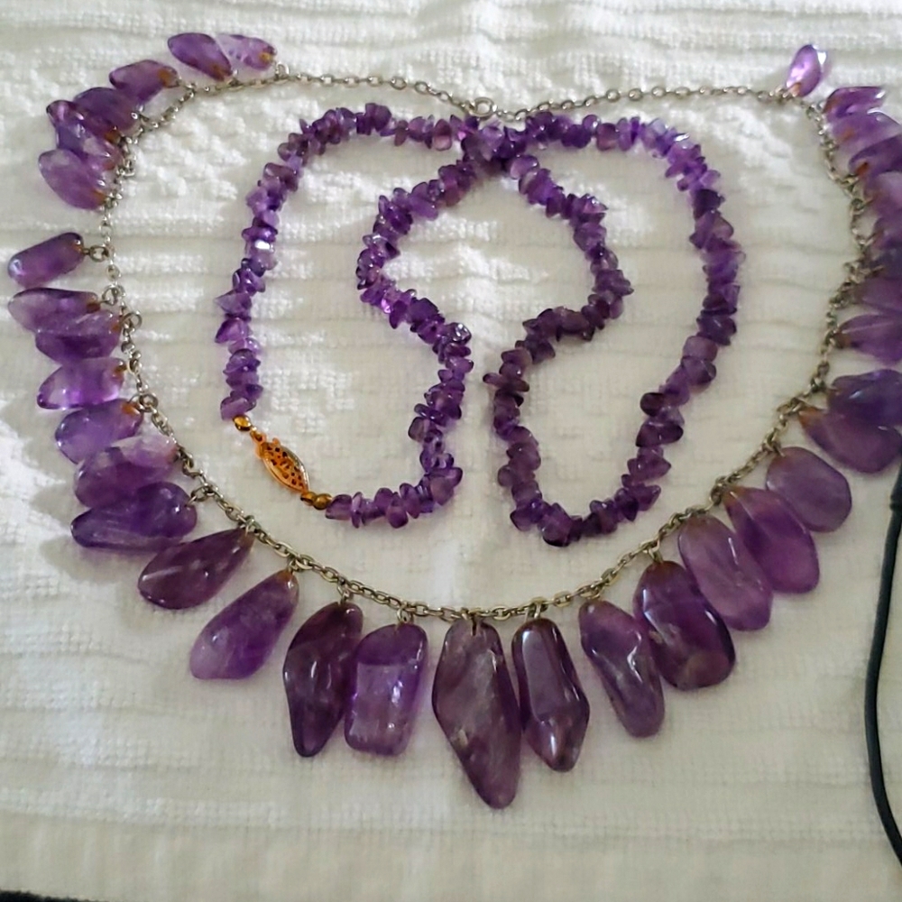 2 beautiful Amethyst Necklaces